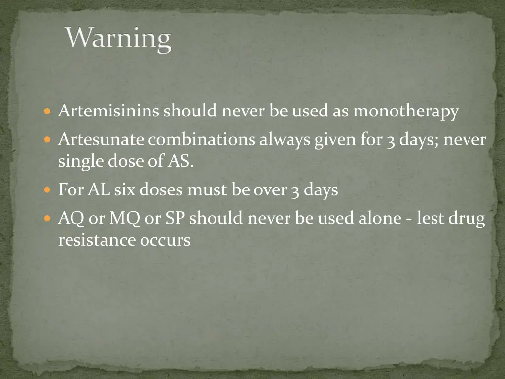 warning