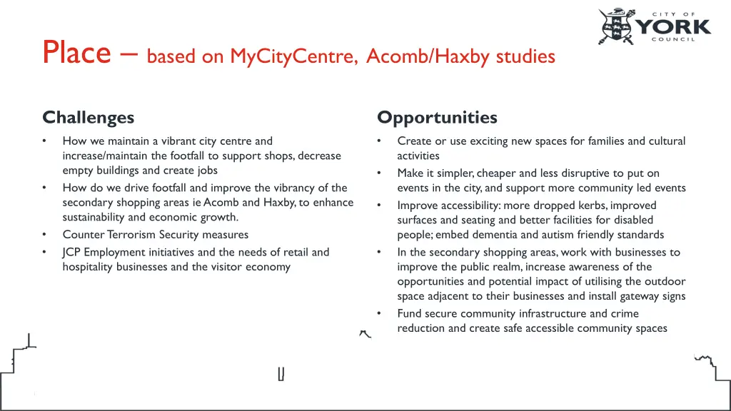 place based on mycitycentre acomb haxby studies
