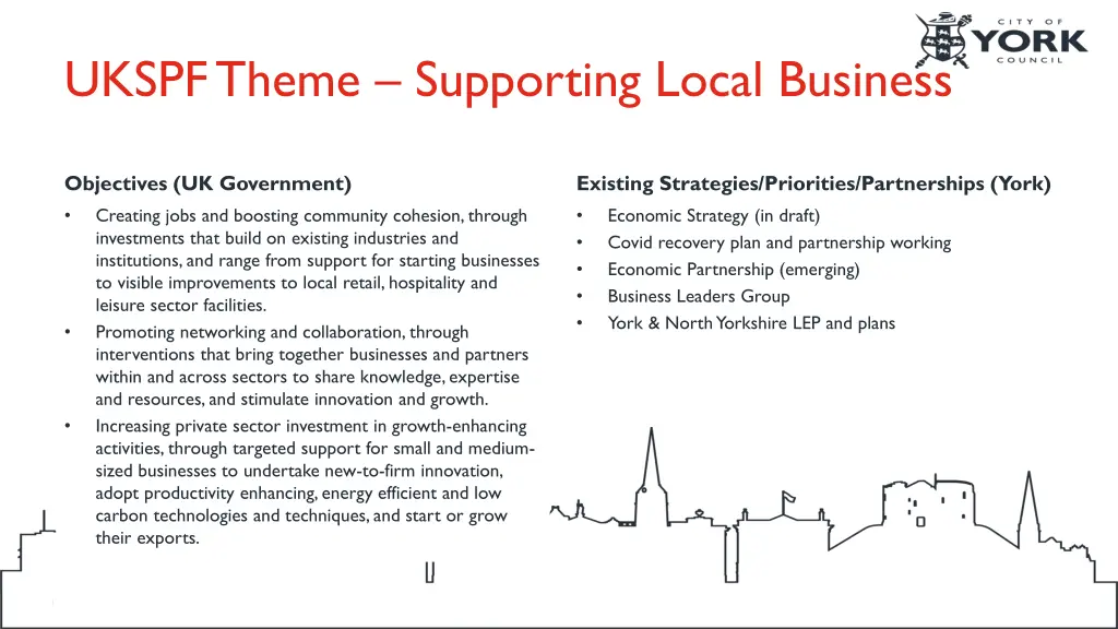 ukspf theme supporting local business