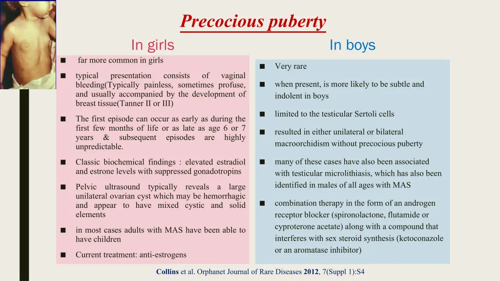 precocious puberty