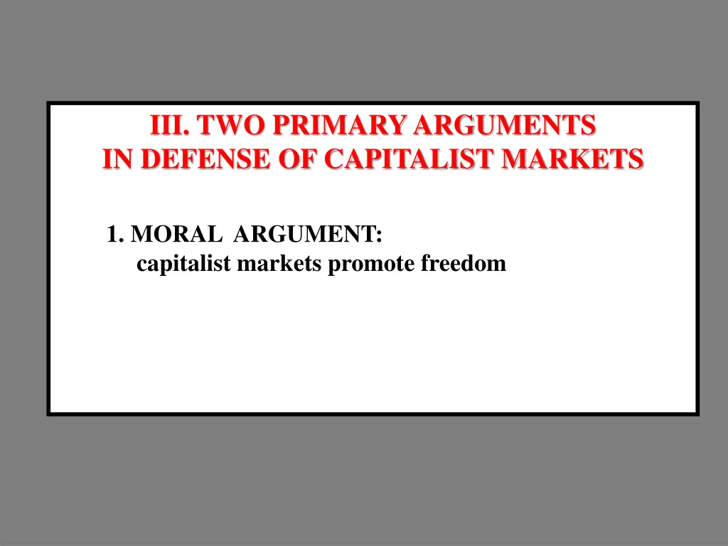 iii two primary arguments in defense 1