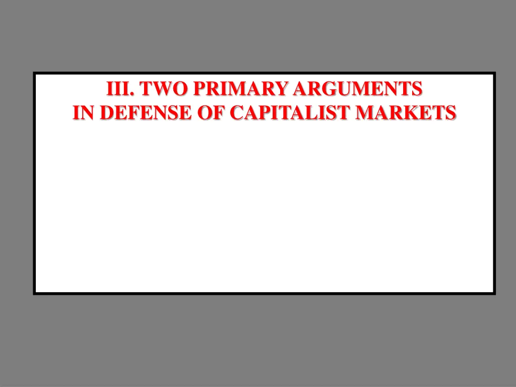 iii two primary arguments in defense