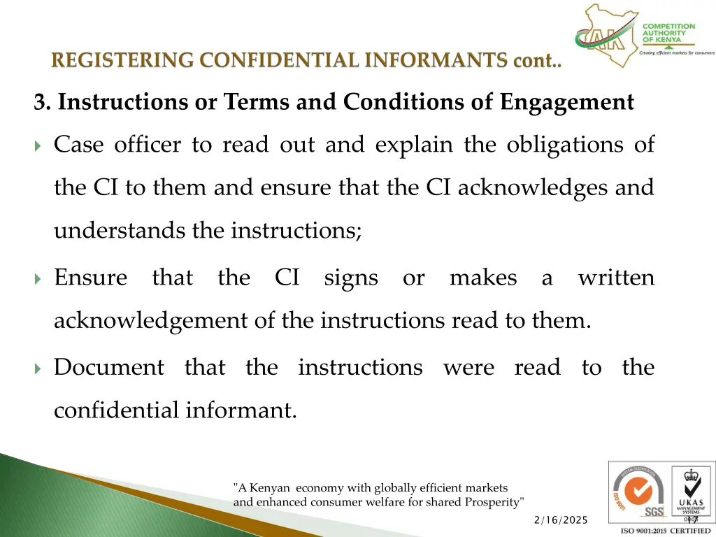 3 instructions or terms and conditions