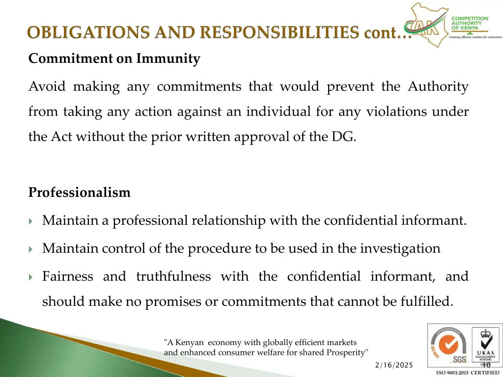 commitment on immunity