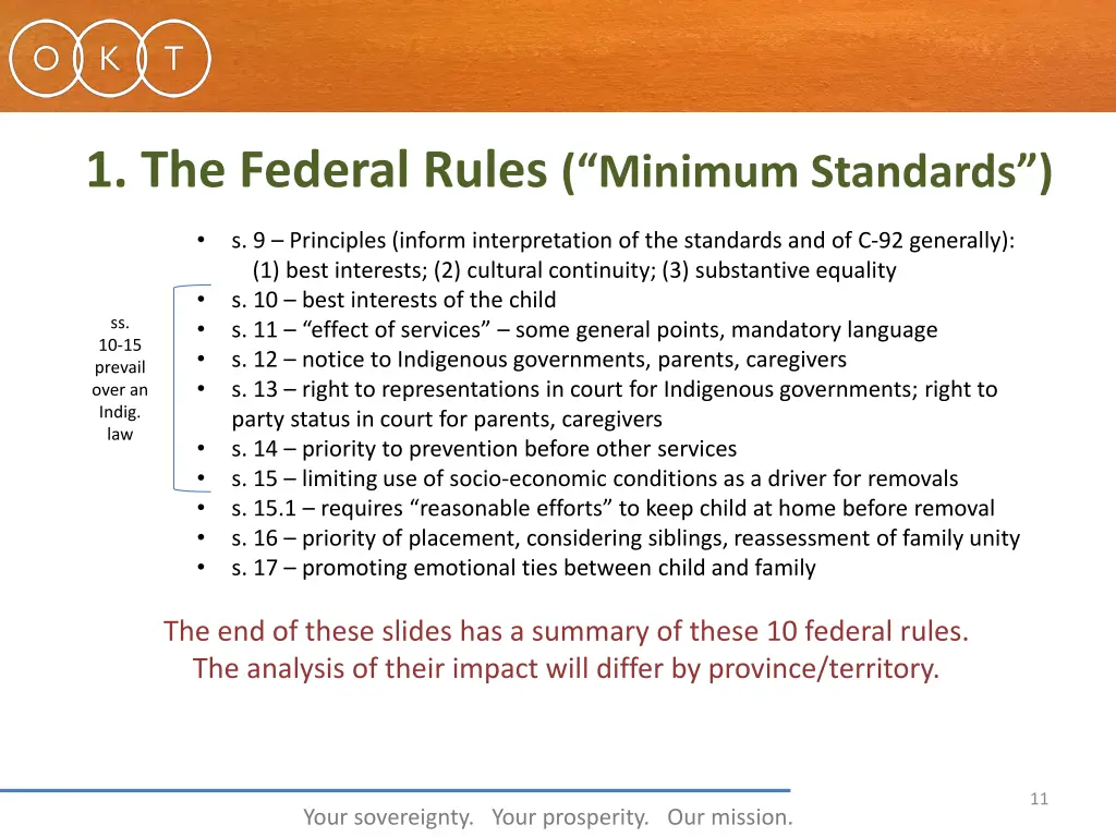 1 the federal rules minimum standards 2