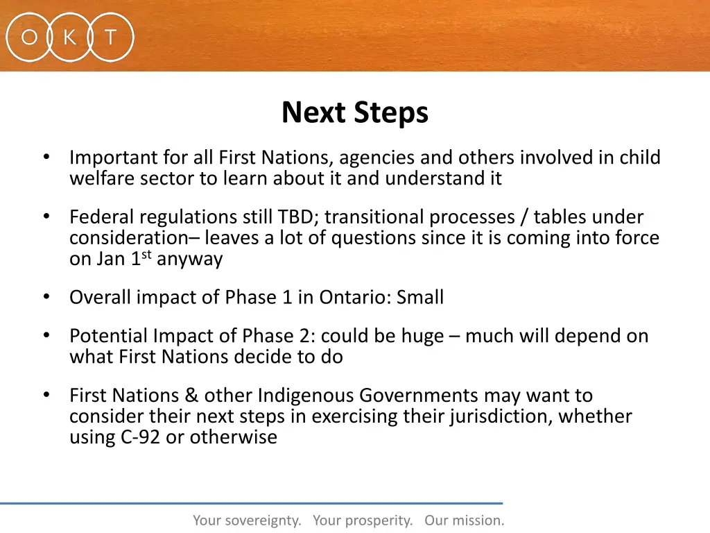 next steps