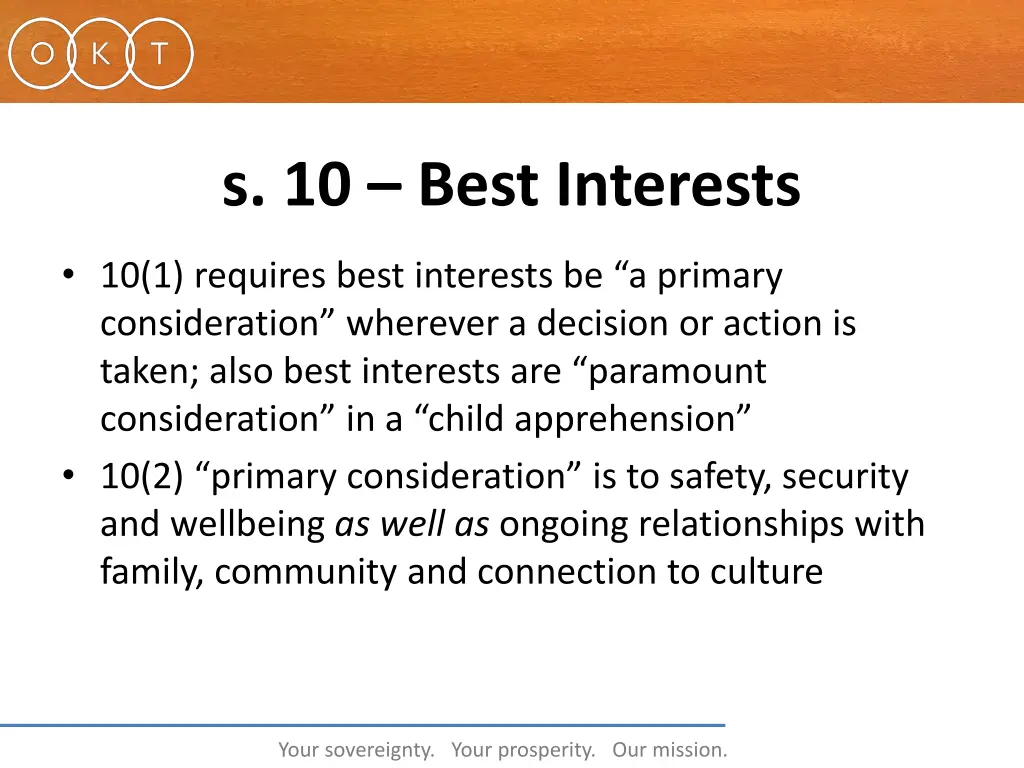 s 10 best interests