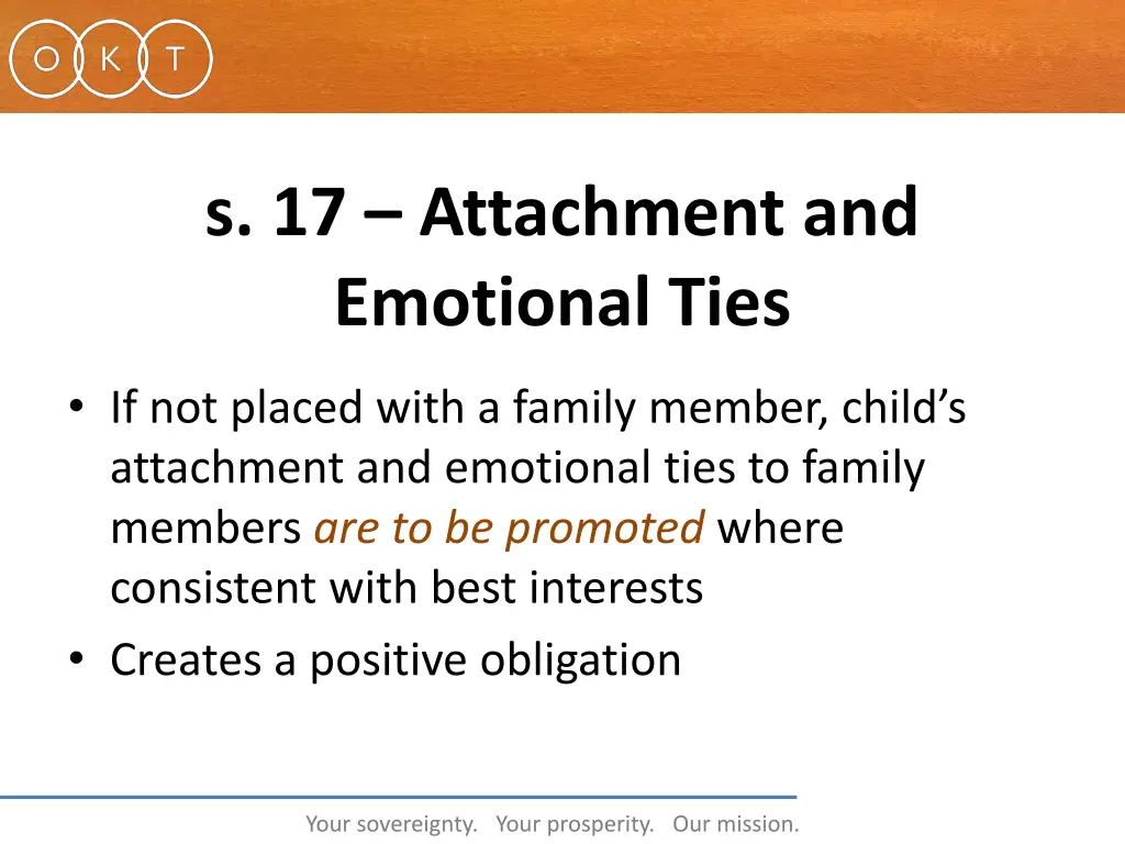 s 17 attachment and emotional ties
