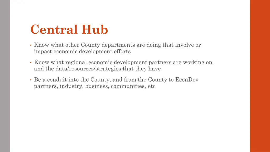 central hub