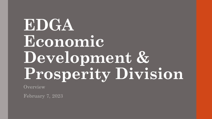 edga economic development prosperity division