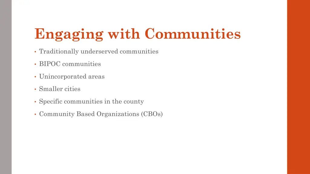 engaging with communities
