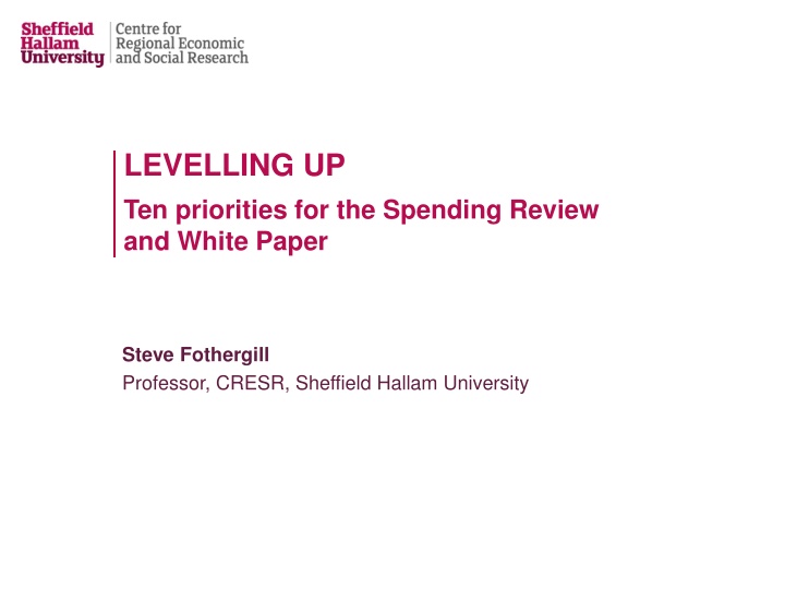 levelling up ten priorities for the spending