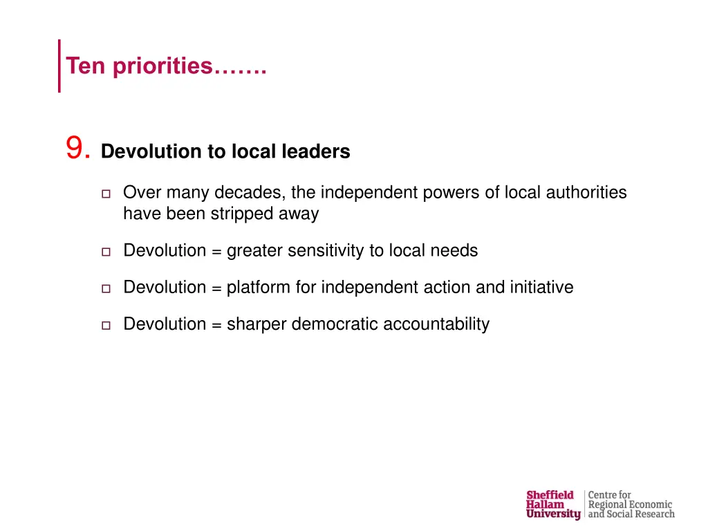 ten priorities 8