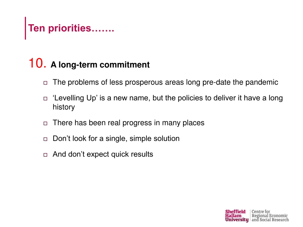 ten priorities 9