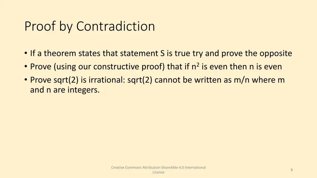 proof by contradiction