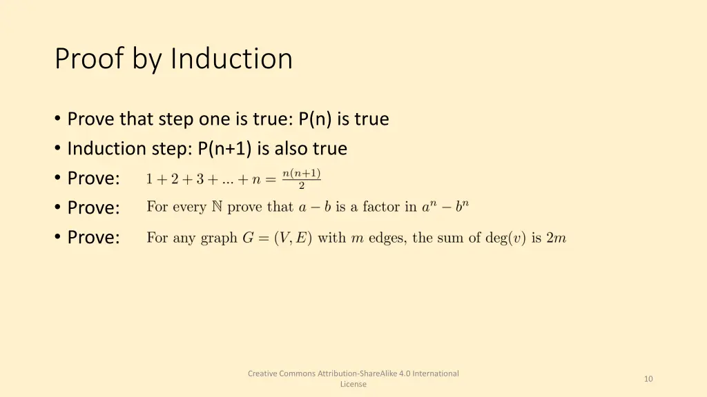 proof by induction