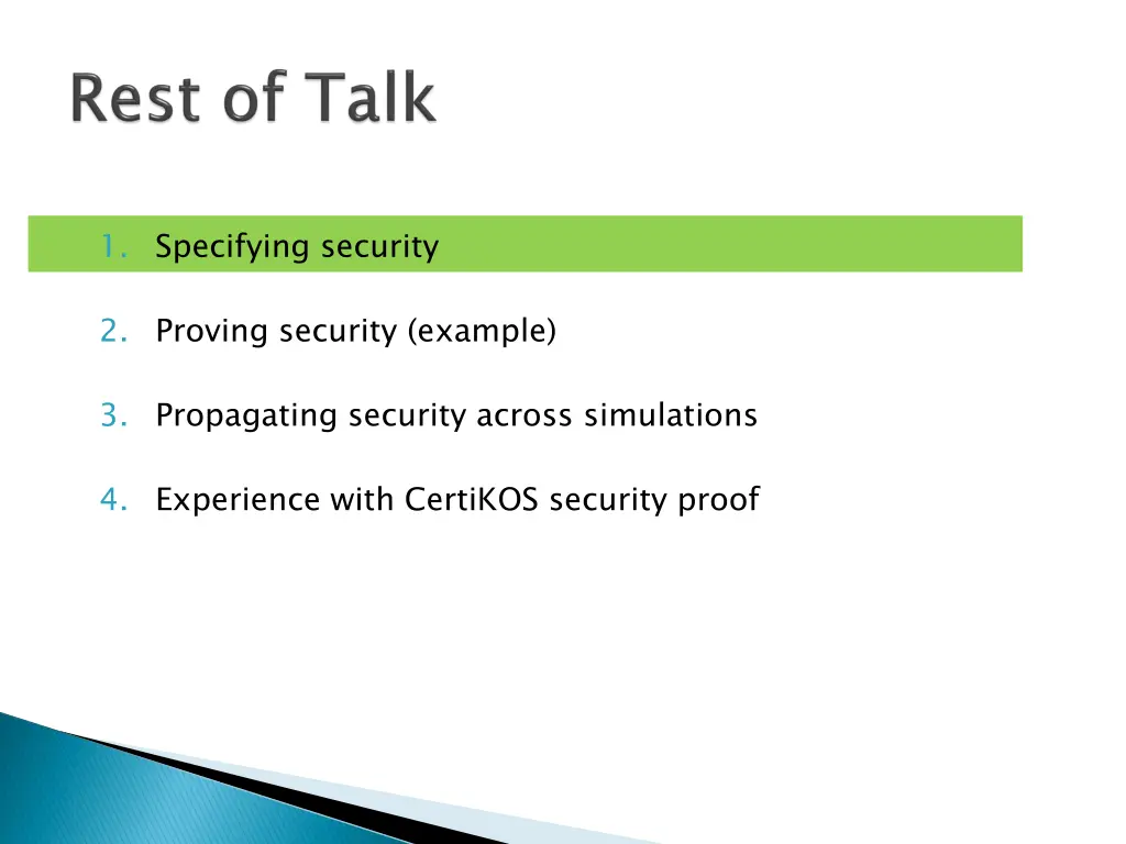 1 specifying security