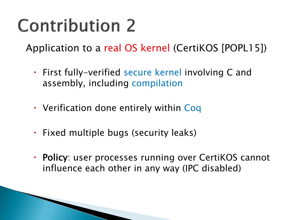 application to a real os kernel certikos popl15