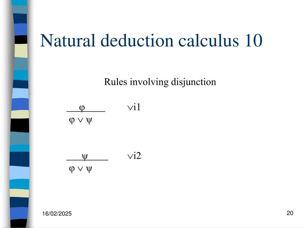 natural deduction calculus 10