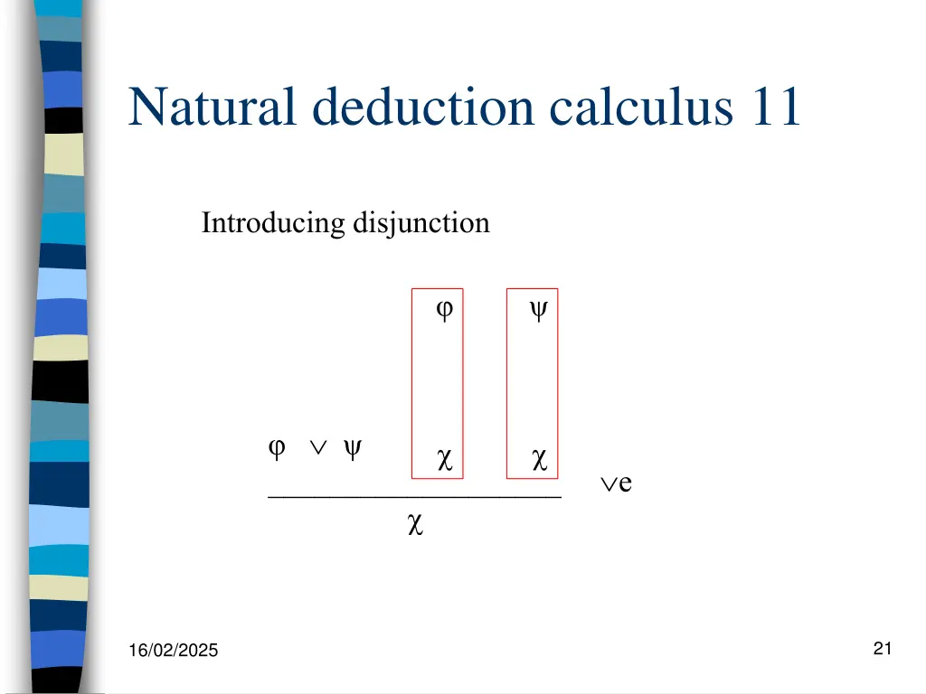 natural deduction calculus 11