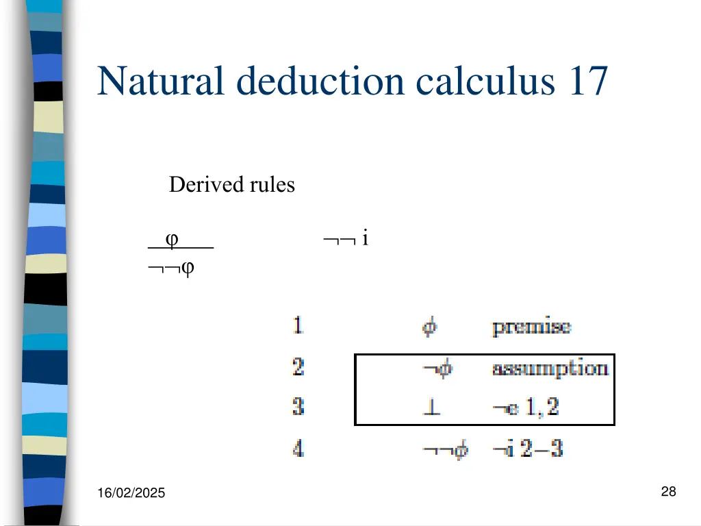 natural deduction calculus 17