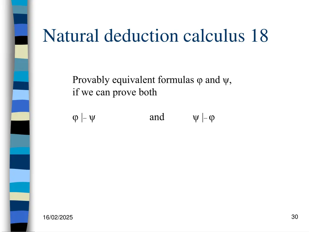 natural deduction calculus 18