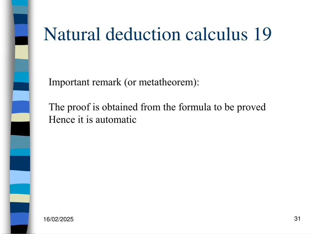 natural deduction calculus 19