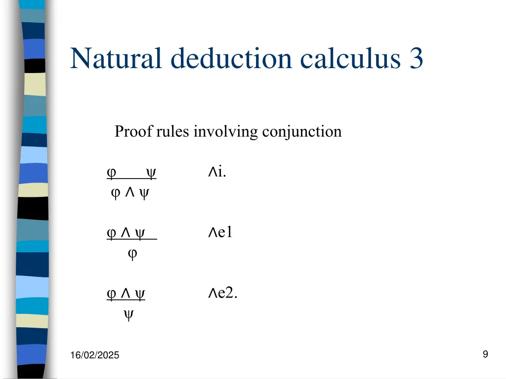 natural deduction calculus 3