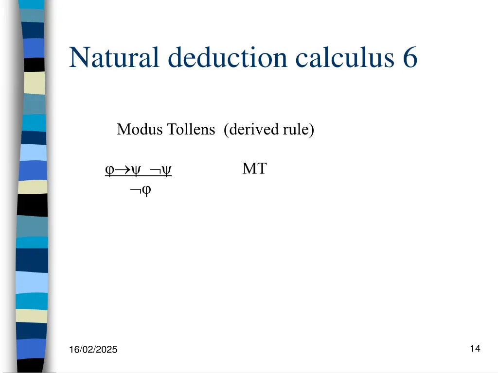 natural deduction calculus 6