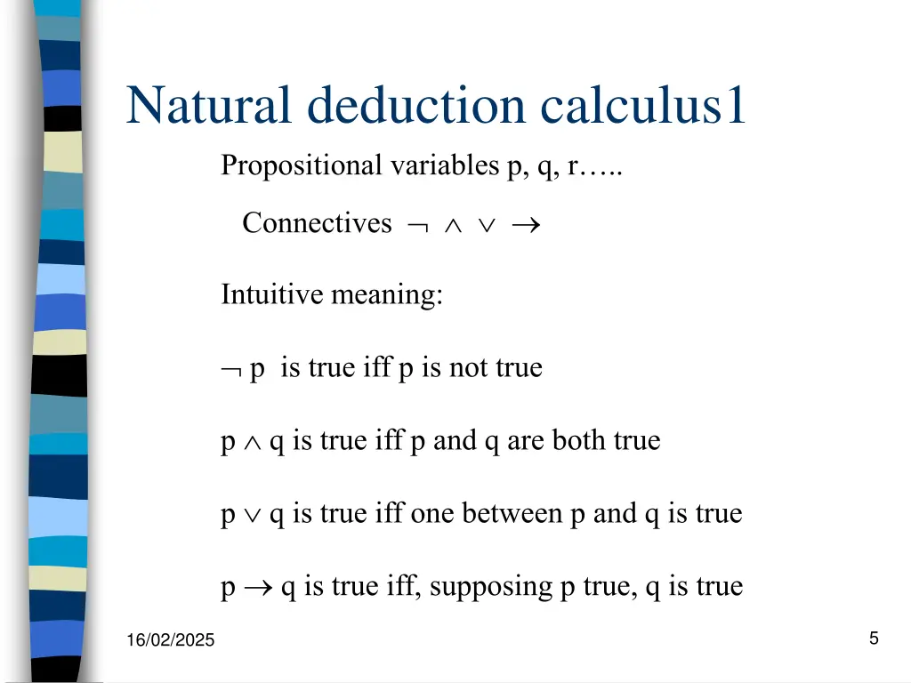natural deduction calculus1 propositional