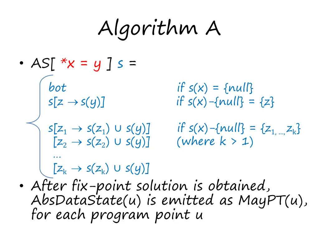 algorithm a