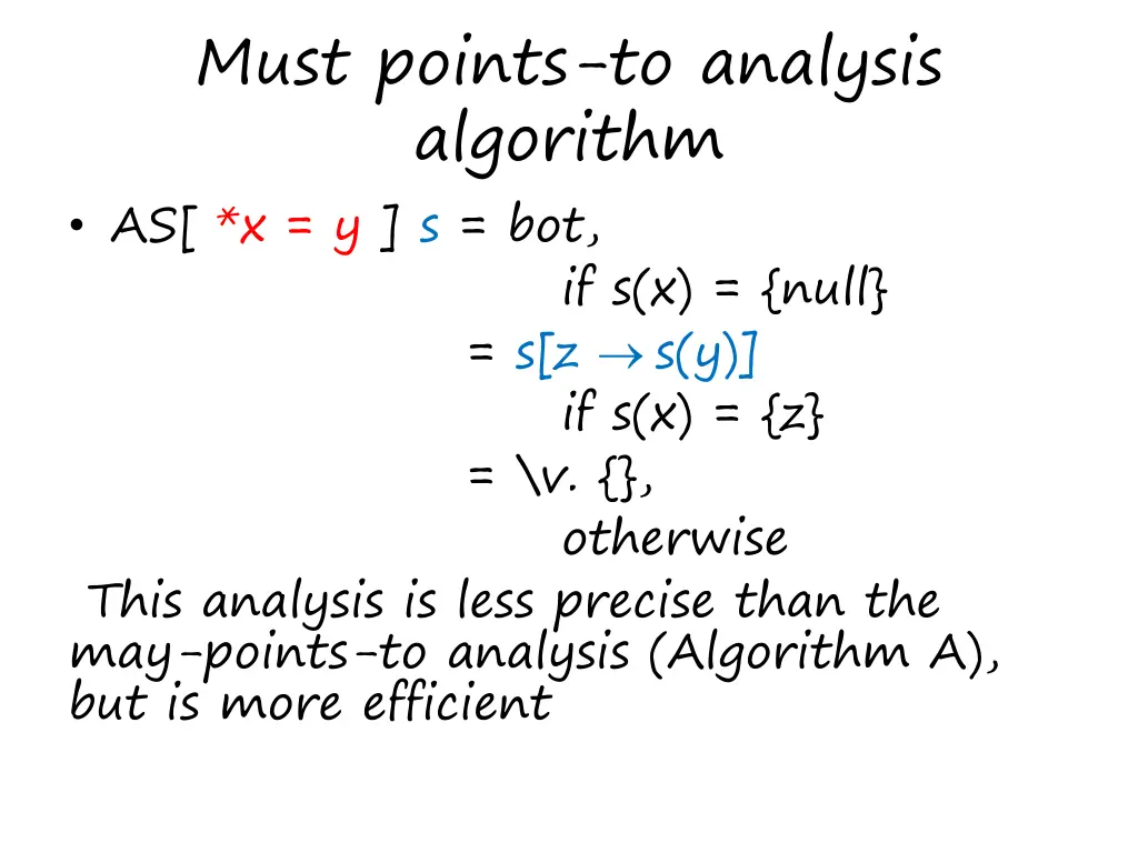 must points to analysis algorithm