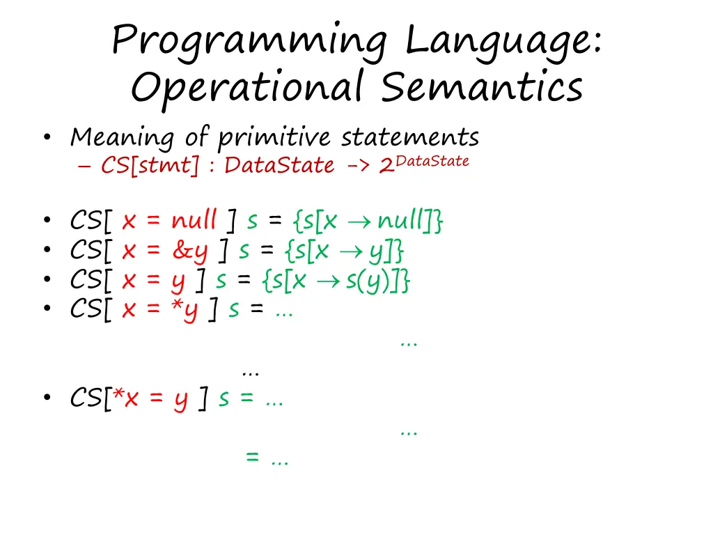programming language operational semantics 1