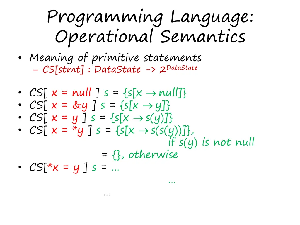 programming language operational semantics 2
