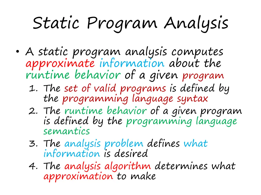 static program analysis