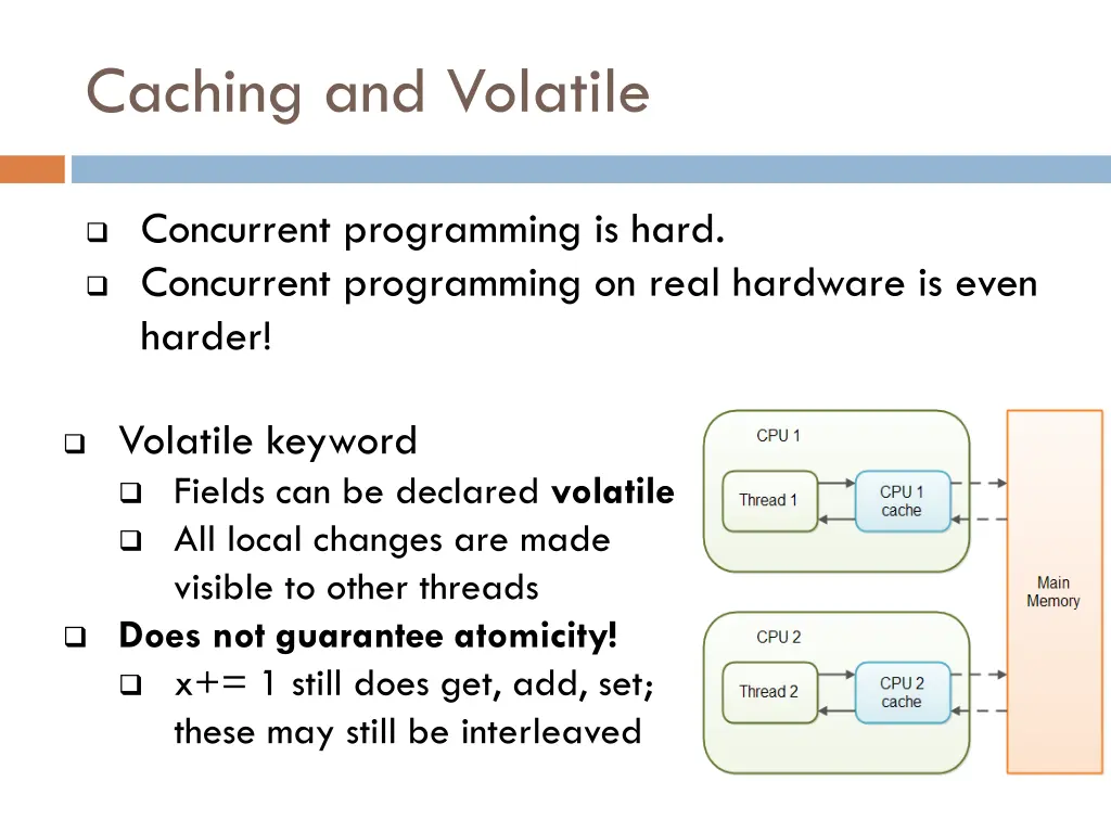 caching and volatile 1