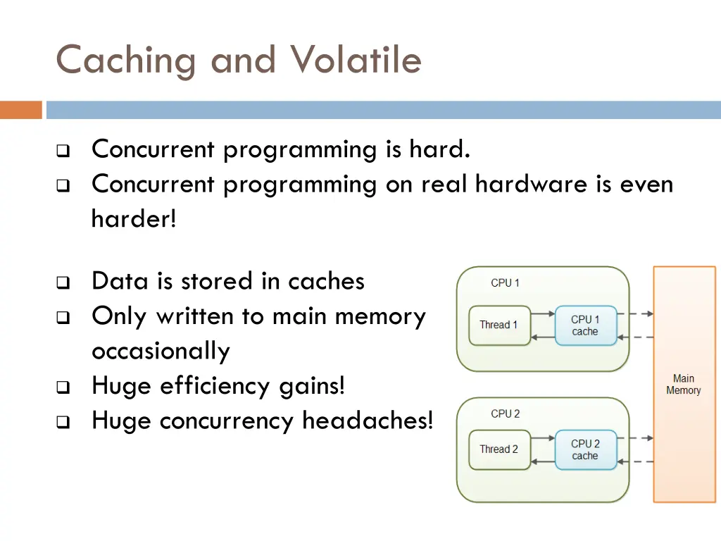 caching and volatile