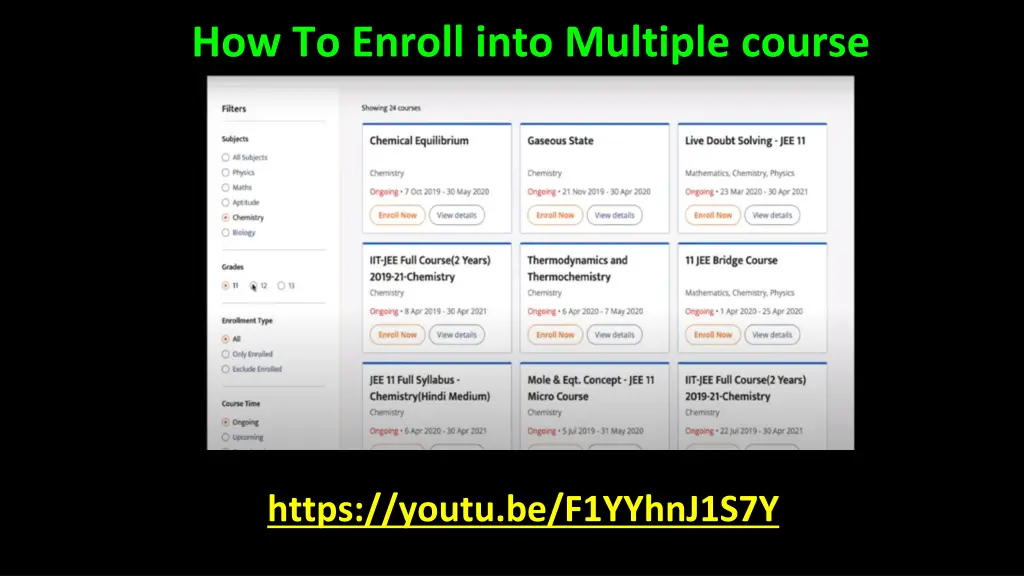 how to enroll into multiple course