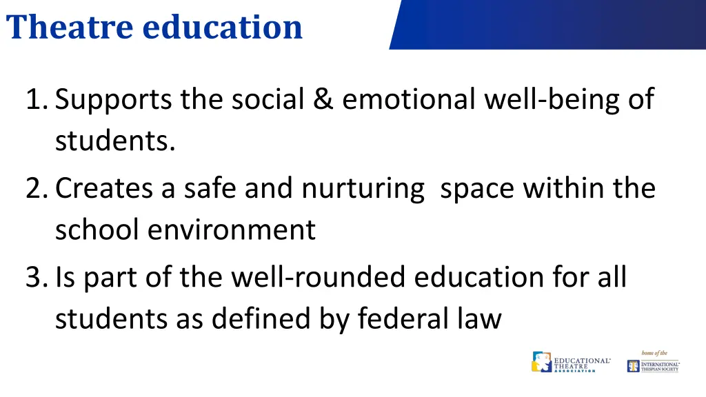 theatre education
