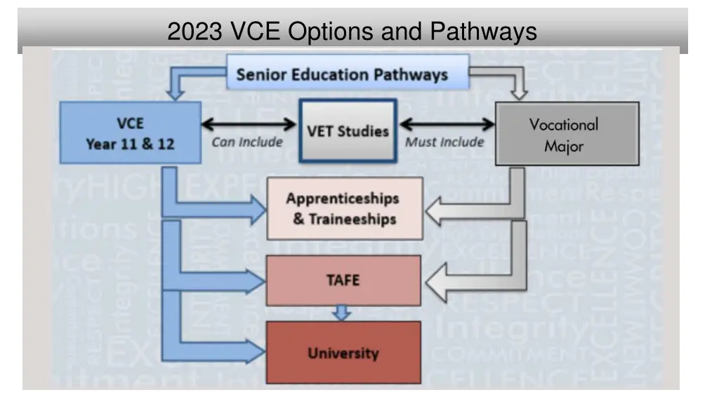 2023 vce options and pathways