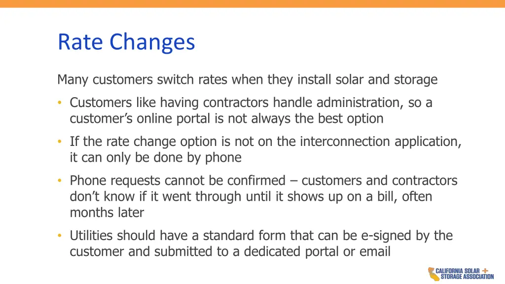 rate changes
