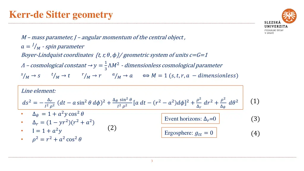 kerr de sitter geometry