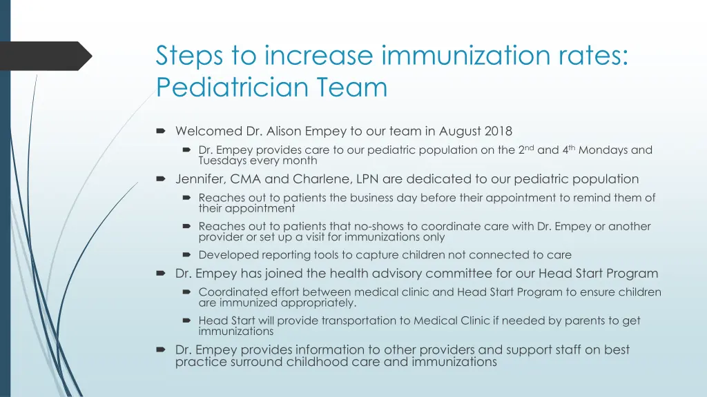 steps to increase immunization rates pediatrician