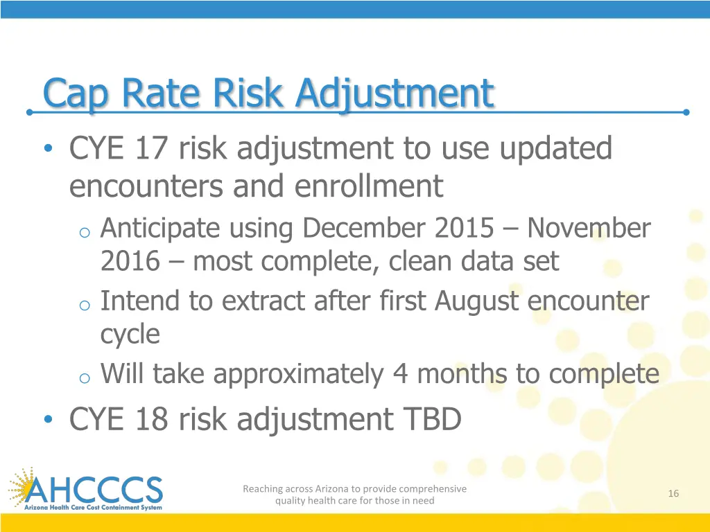 cap rate risk adjustment cye 17 risk adjustment
