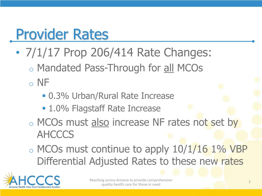 provider rates 7 1 17 prop 206 414 rate changes