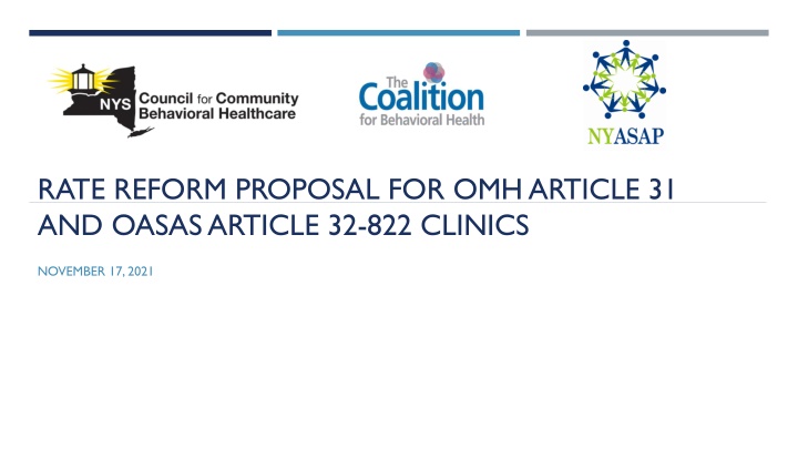 rate reform proposal for omh article 31 and oasas