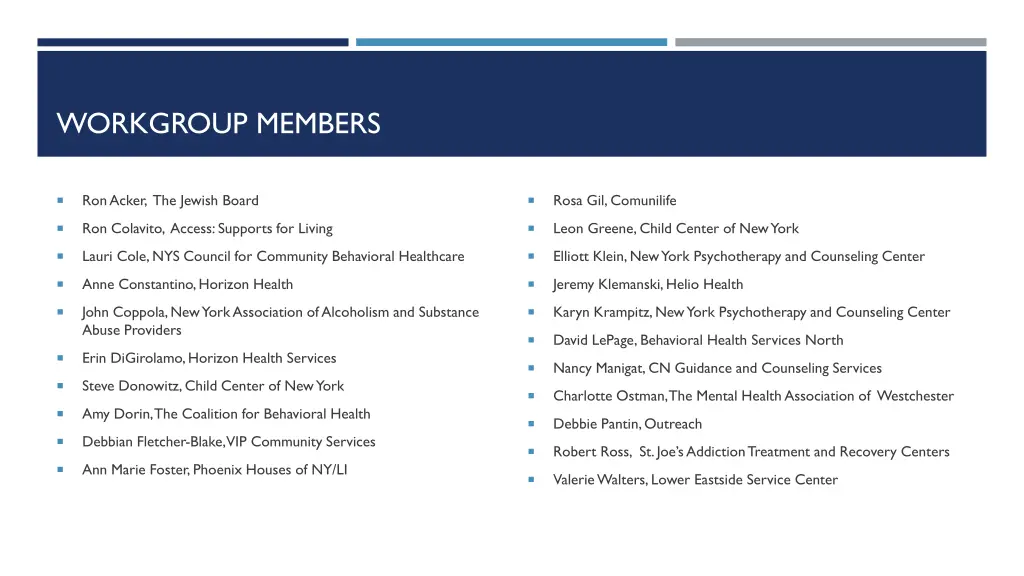 workgroup members