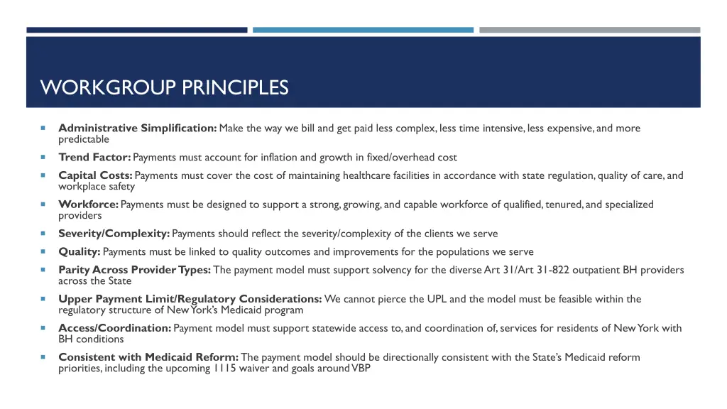 workgroup principles