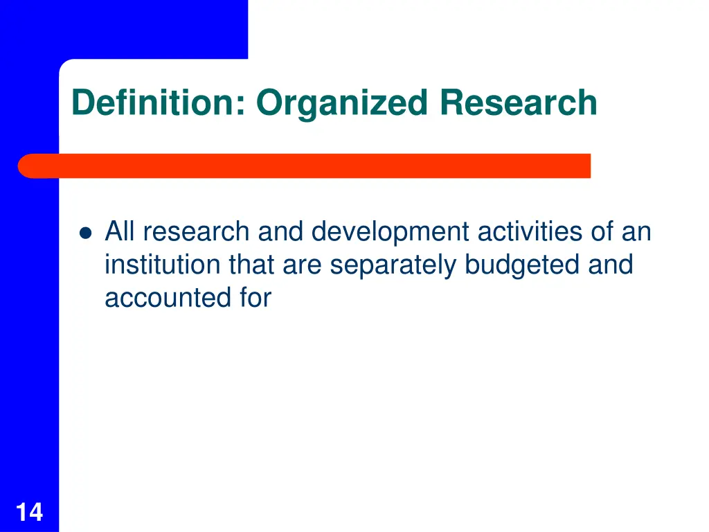 definition organized research