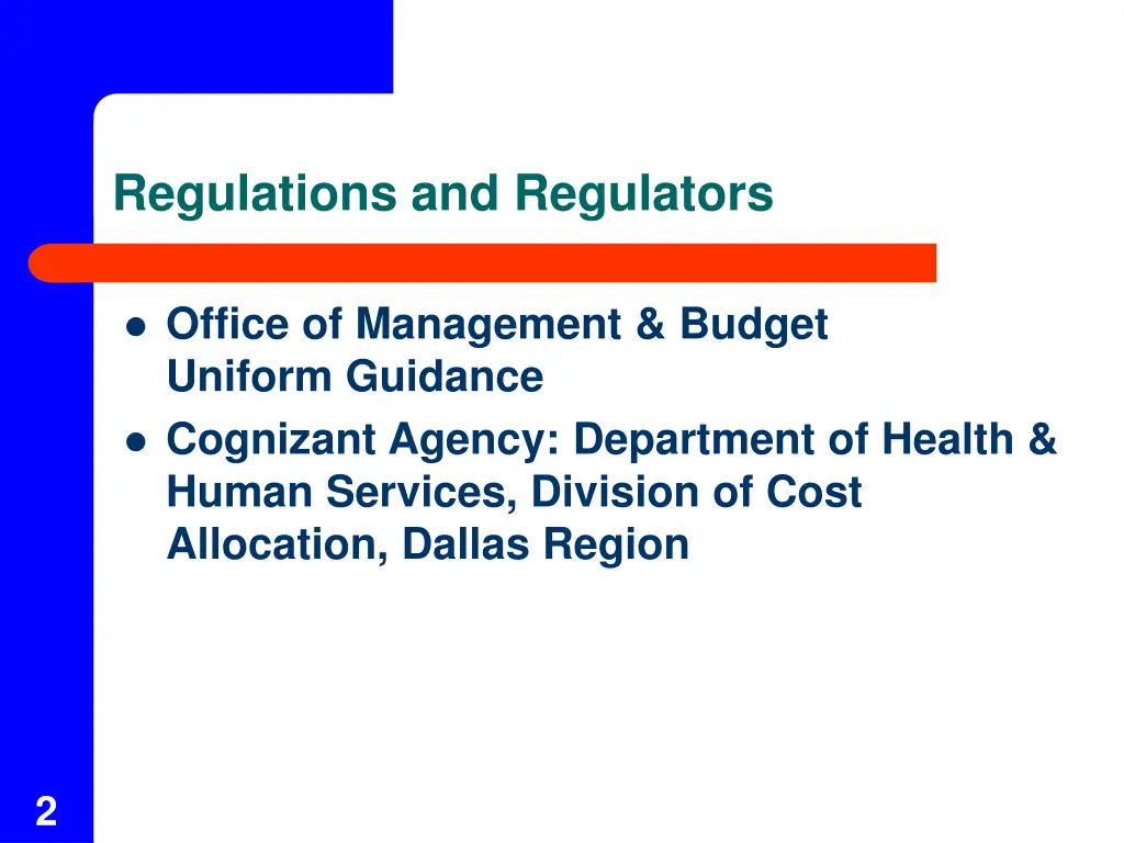regulations and regulators